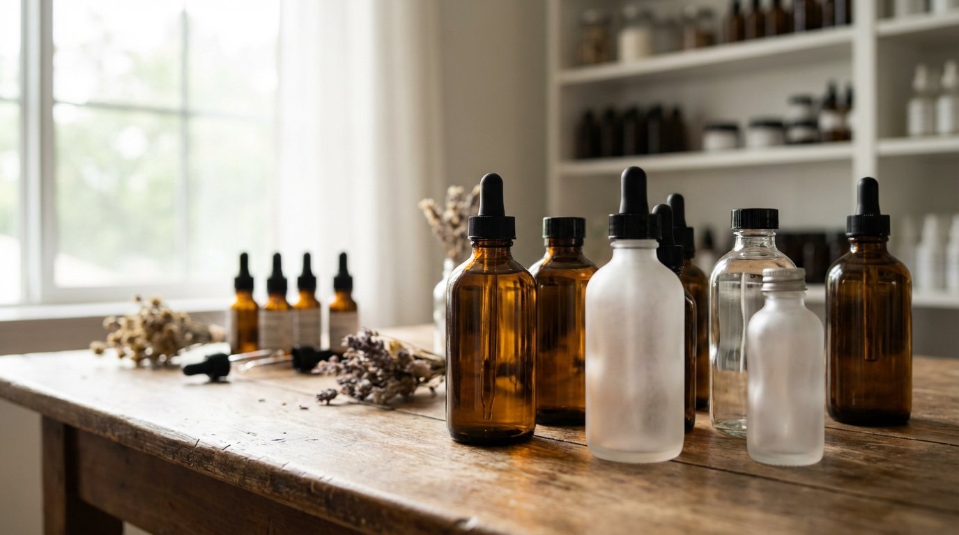 راهنمای جامع خرید بطری شیشه‌ای آرایشی عمده: کیفیت، قیمت، و انتخاب درست