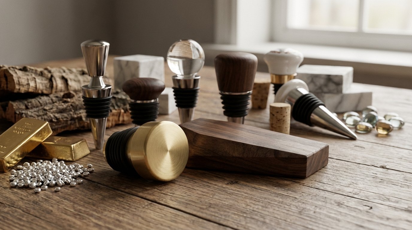 انواع درب بطری لوکس و مواد اولیه آنها