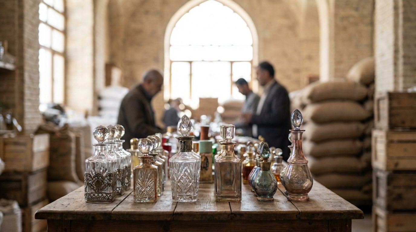 انواع شیشه‌های عطر لوکس موجود در بازار عمده مشهد