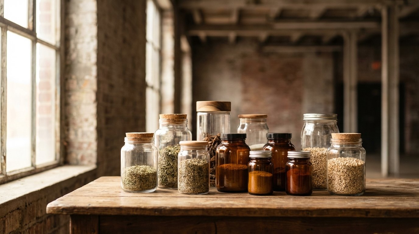 انواع جار شیشه‌ای لوکس