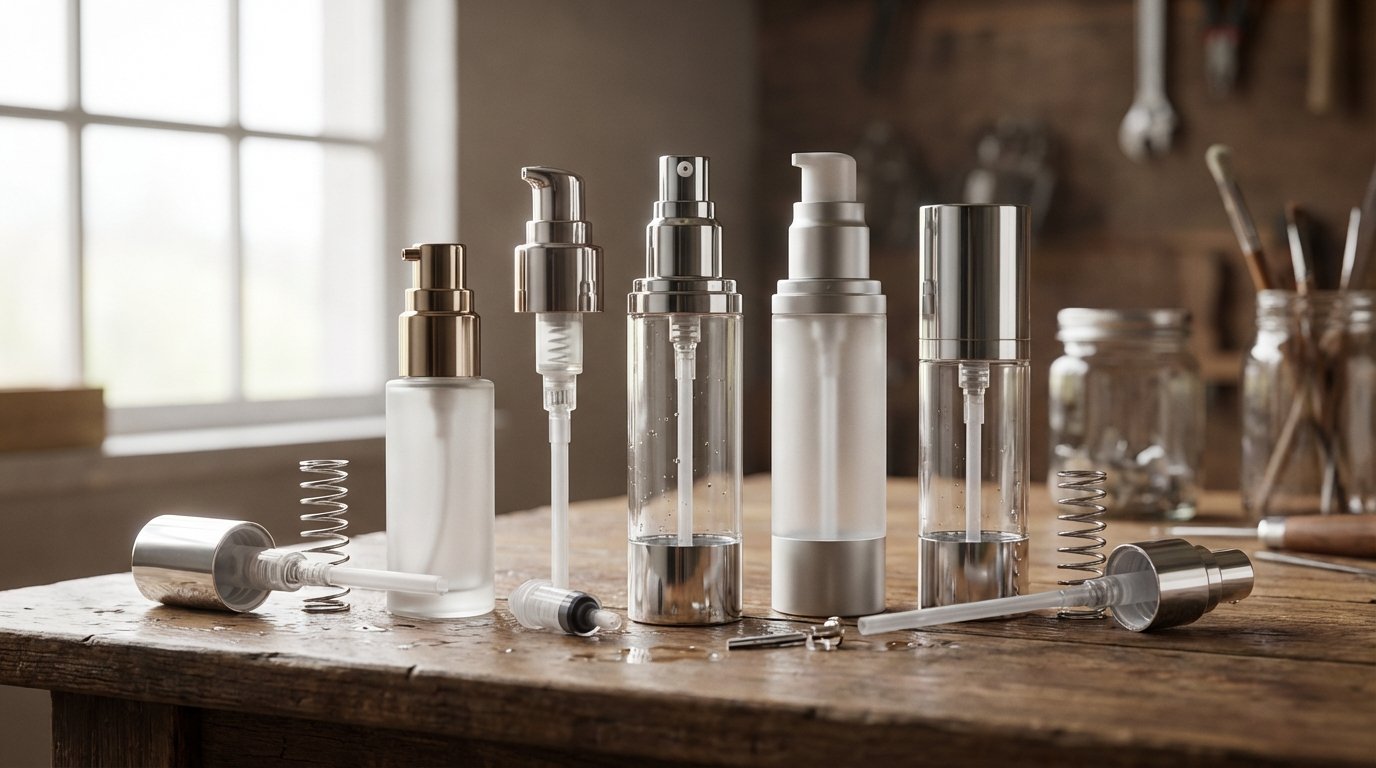 راز درخشش محصولات: راهنمای جامع خرید پمپ آرایشی لوکس عمده 2 انواع پمپهای آرایشی لوکس و مکانیزمهای عملکردی