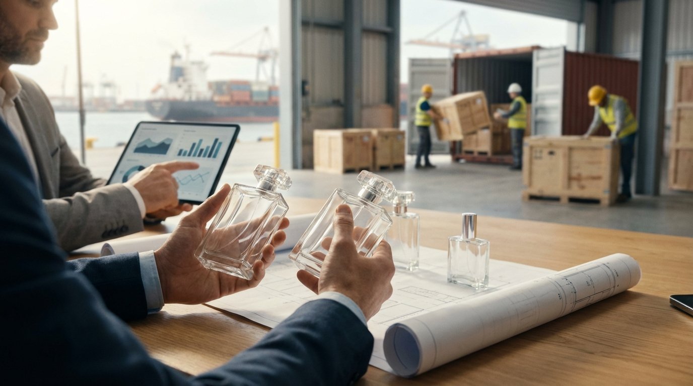 راهنمای جامع خرید بطری عطر عمده در تهران: از انتخاب تا تامین 5 فرآیند سفارشگذاری و واردات بطری عطر عمده