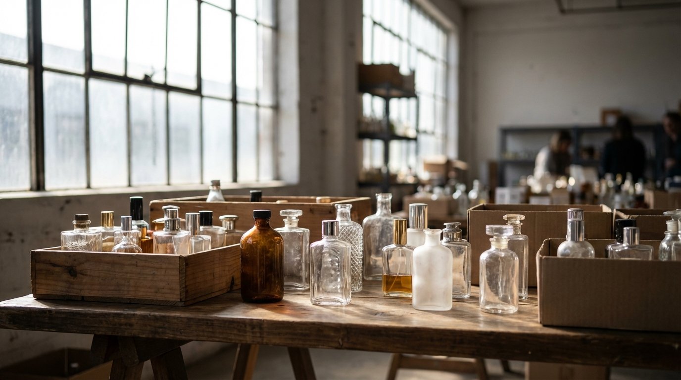 انواع بطری‌های شیشه‌ای عطر عمده موجود در بازار