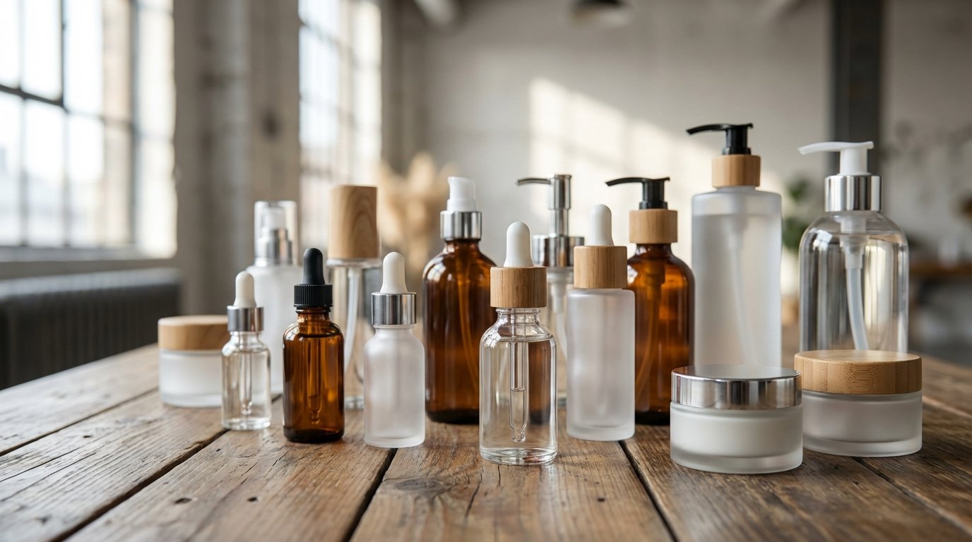 انواع بطری‌های آرایشی پرکاربرد (مواد، حجم و طراحی)