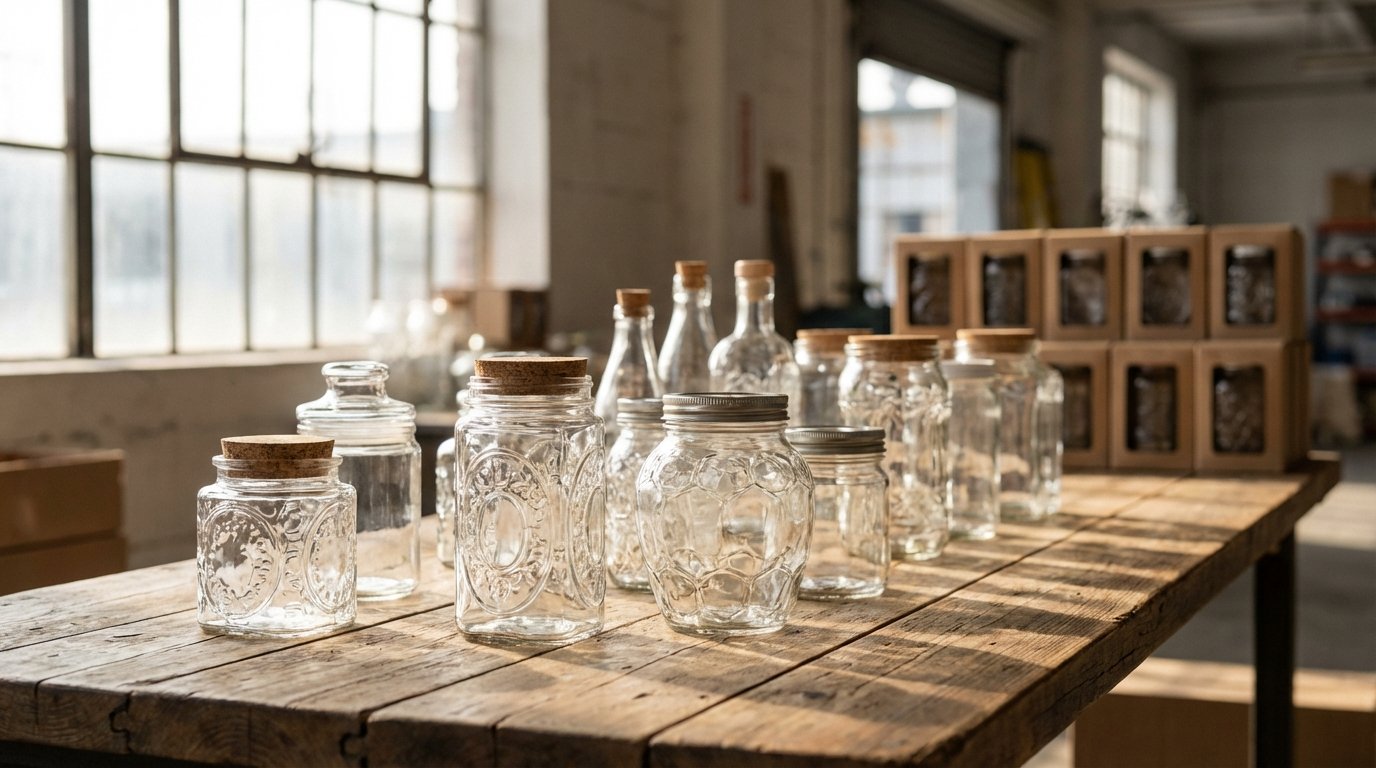 جار شیشه‌ای سفارشی عمده: راهنمای کامل خرید و مزایا
